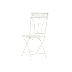 Chaise de jardin Design Tropical Home Decor Métal Blanc (40 x 48 x 93 cm)