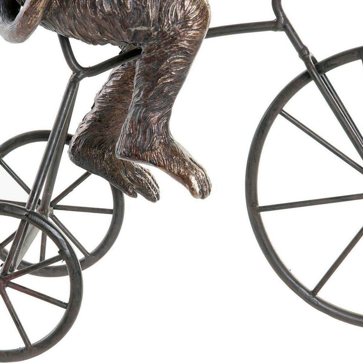 Figurine Décorative Singe à Tricycle en Métal et Résine Home Decor (29 x 12 x 33 cm)