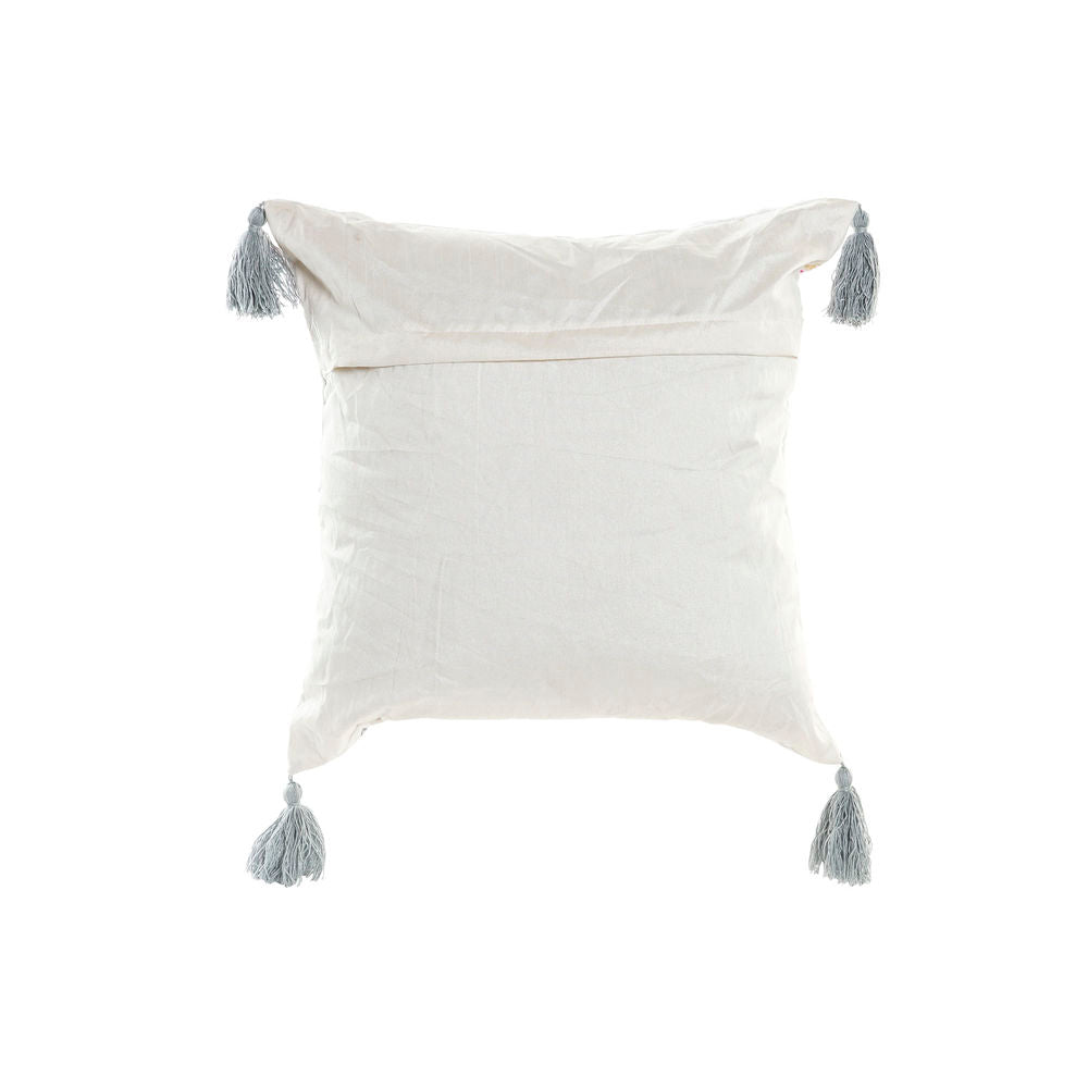 Coussin DKD Home Decor 8424001817528 Polyester Coton Aluminium Multicouleur Arabe Frange (3) (40 x 10 x 40 cm) (3 Unités)