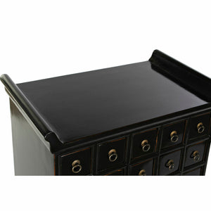 Caisson à Tiroirs Japonais en Bois Noir Home Decor (57 x 32 x 103 cm)