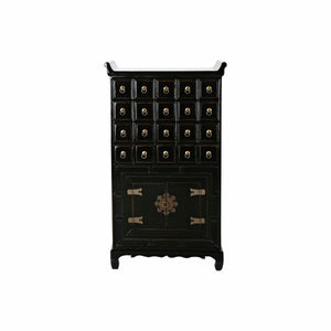 Caisson à Tiroirs Japonaise en Bois Noir Home Decor (57 x 32 x 103 cm)