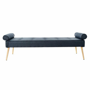Siège DKD Home Decor Bleu Polyester Bois MDF (184 x 76 x 62 cm)
