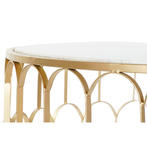 Table d'appoint DKD Home Decor Marbre Fer (87 x 87 x 51.5 cm)