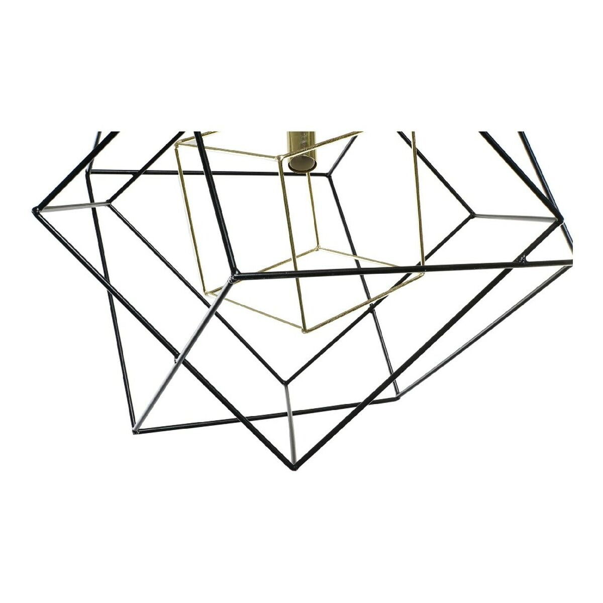 Suspension Design Cubique Home Decor Noir Métal 25W 220 V Doré (52 x 52 x 53 cm)