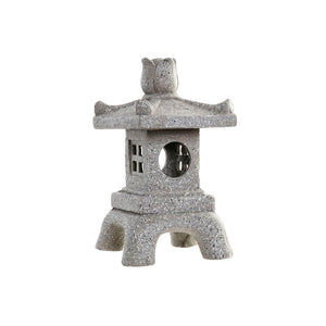 Figurine Décorative Temple Japonais Fibre de Verre Gris (24 x 21 x 40 cm)