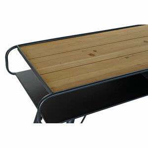 Console DKD Home Decor Noir Métal Sapin Marron Clair (120 x 38 x 78 cm)