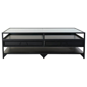 Table Basse Loft Home Decor Métal Verre (120 x 60 x 40 cm)