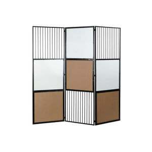 Paravent Design Loft Home Decor Métal Bambou Métal Verre (180 x 1.8 x 180 cm)