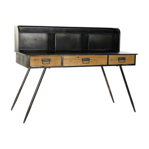 Bureau Piano Industriel Home Decor Noir Métal Bois MDF (135 x 60 x 102 cm)