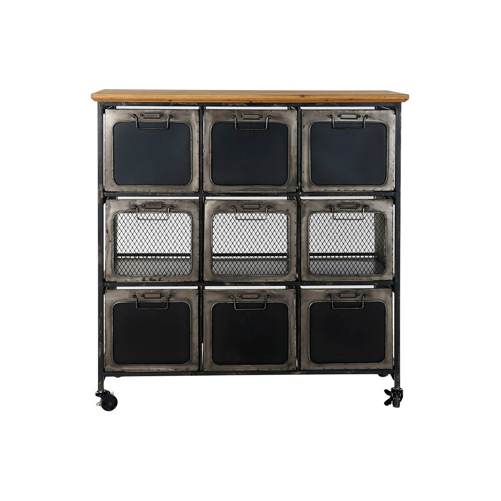 Chest of drawers DKD Home Decor Metal MDF Wood (91.5 x 34 x 97 cm)
