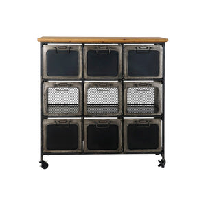 Chest of drawers DKD Home Decor Metal MDF Wood (91.5 x 34 x 97 cm)