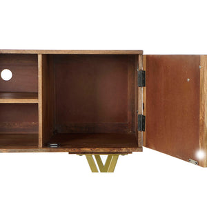 Mueble TV Design Chic Home Decor Metal Mango madera (125 x 62,5 x 40 cm)