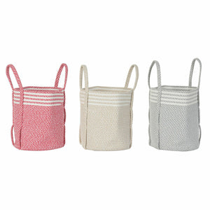 Panier DKD Home Decor Coton Boho (3 pcs) (30 x 30 x 34 cm)