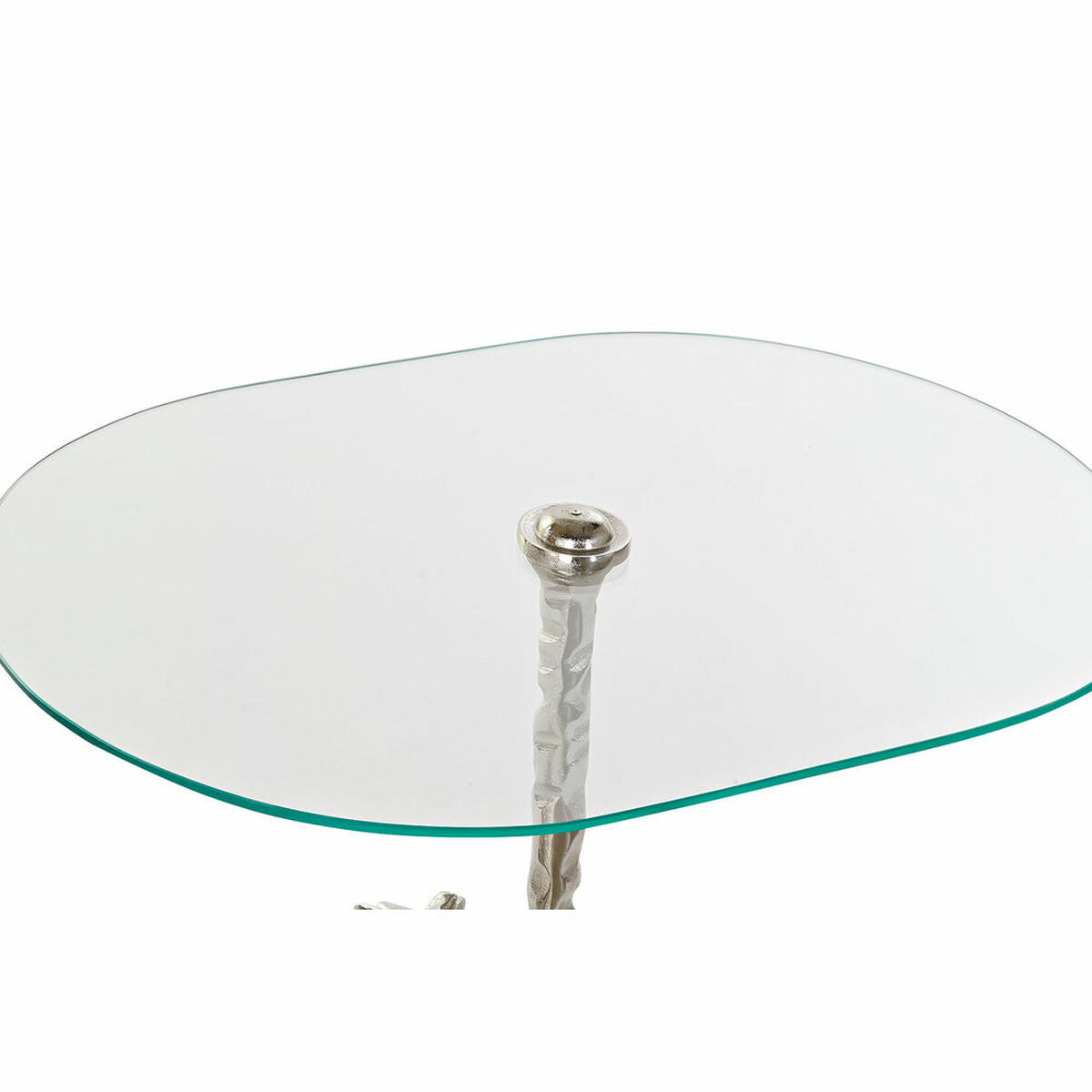 Table d'appoint DKD Home Decor Transparent Aluminium Verre Argenté Cheval (54 x 39 x 57 cm)