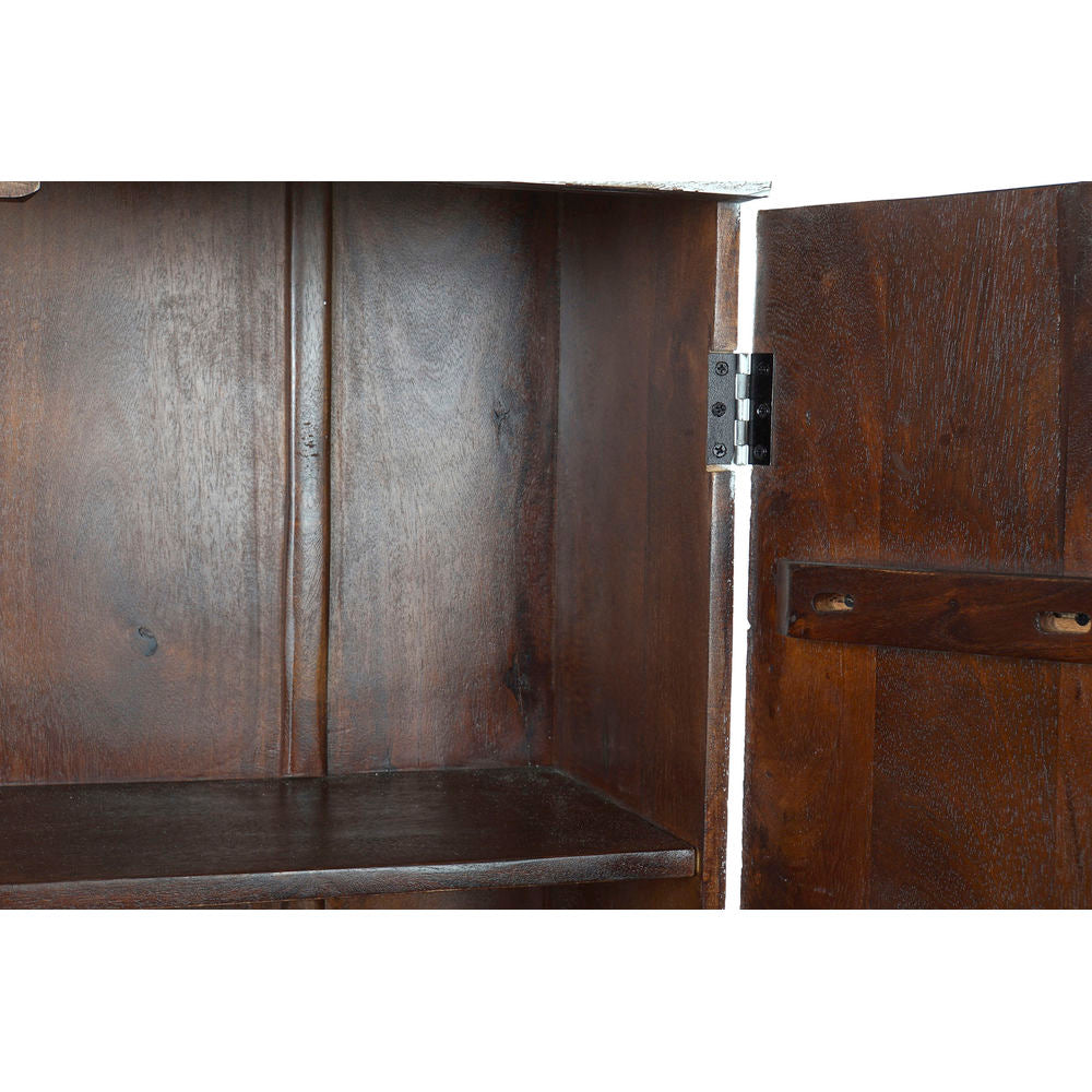 Armoire DKD Home Decor Blanc Métal Bois de manguier (100 x 43 x 190 cm)