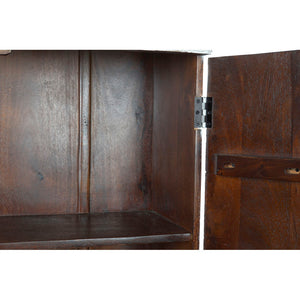 Armoire DKD Home Decor Blanc Métal Bois de manguier (100 x 43 x 190 cm)