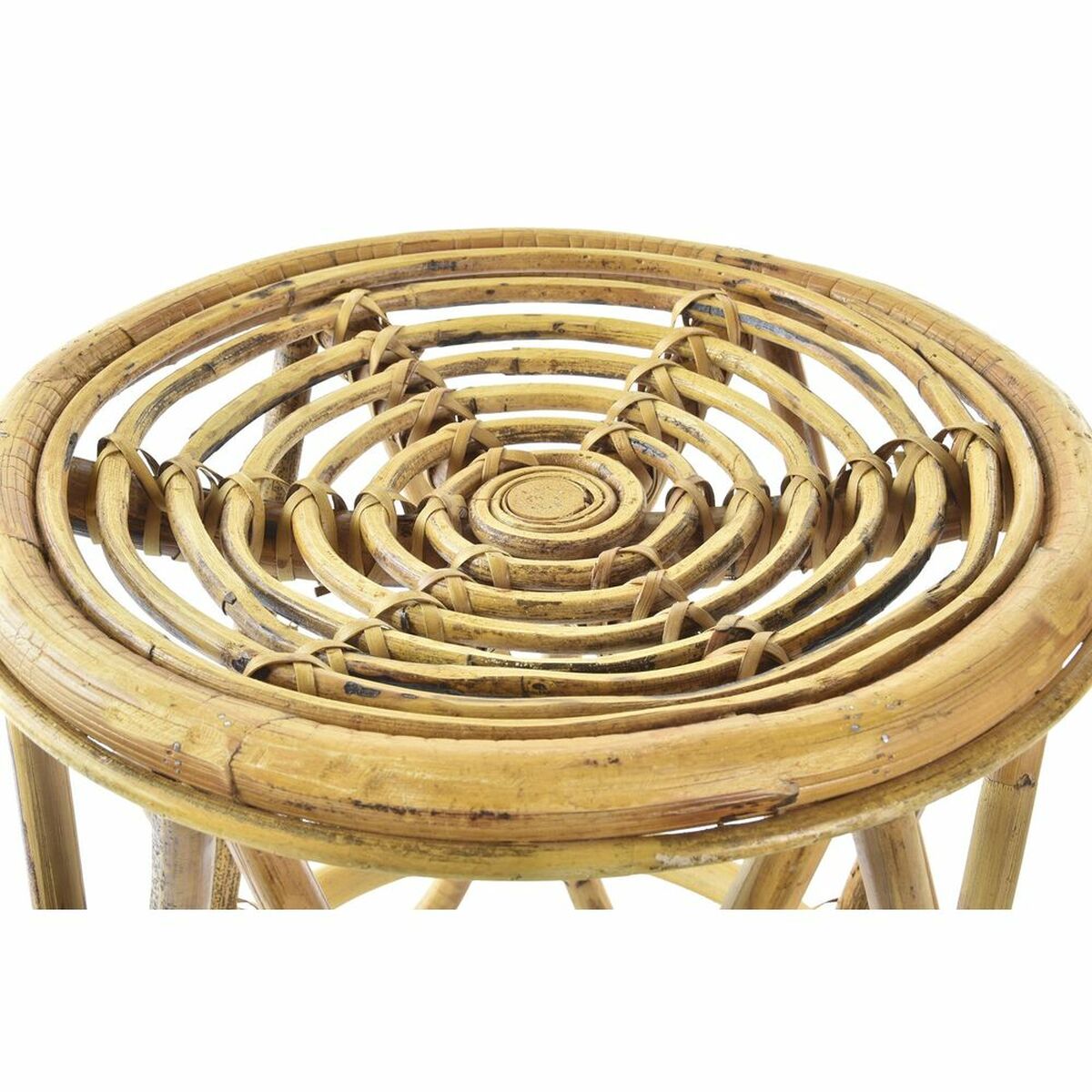 Tropical Natural Rattan Side Table Home Decor