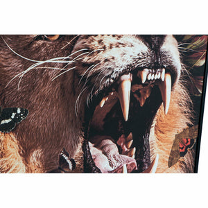 Grands Cadres Lion et Tigre Jungle (83 x 4,5 x 123 cm) (2 Unités)