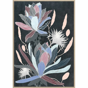 Cadre DKD Home Decor Fleurs Moderne (53 x 4,3 x 73 cm) (2 Unités)