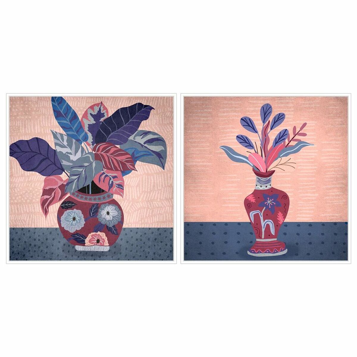 Painting DKD Home Decor Vase (83 x 4,5 x 83 cm) (2 Units)