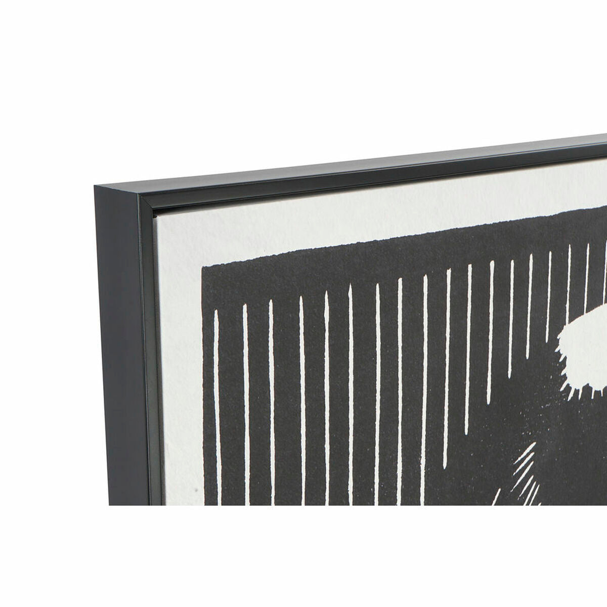 Cadre Design Perroquet Home Decor Noir et Blanc - Lot de 2 Cadres Encadrés Modernes (83 x 4,5 x 123 cm)
