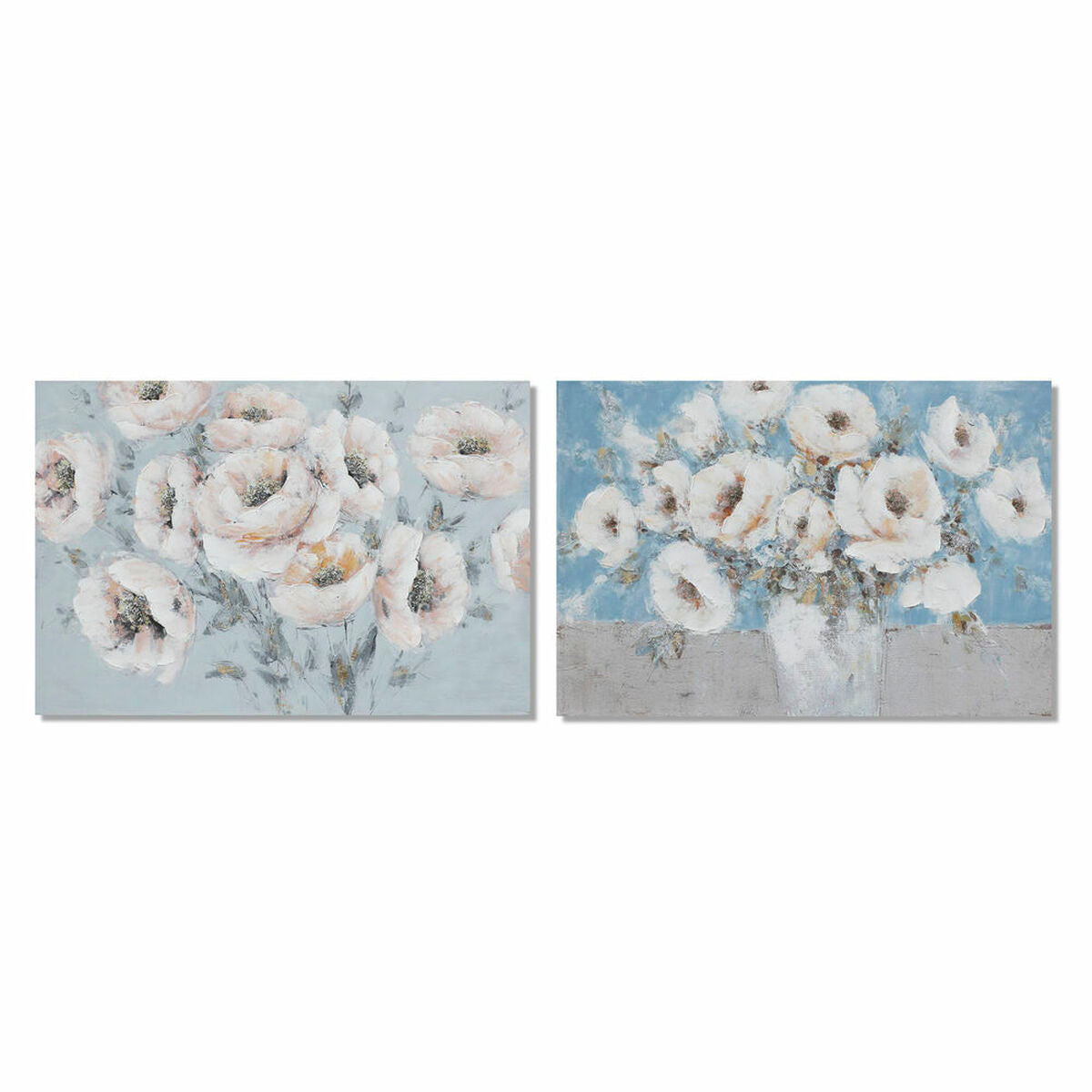 Cadre DKD Home Decor Fleurs (120 x 2,8 x 80 cm) (2 Unités)