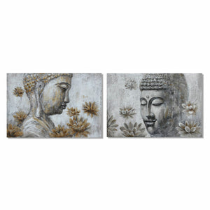 Painting DKD Home Decor Buddha Oriental (120 x 2,8 x 80 cm) (2 Units)