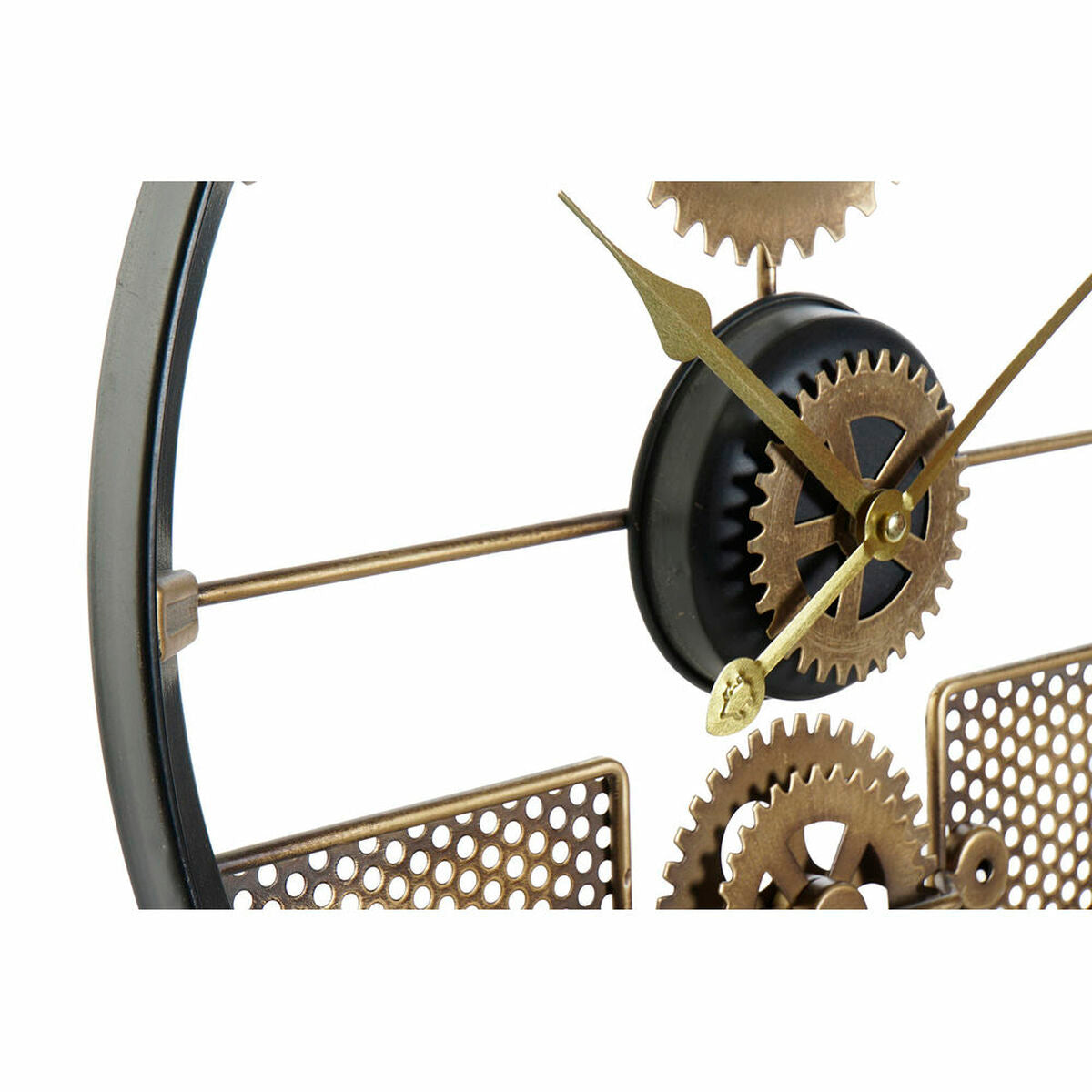 Lot de 2 Horloges Murales Loft Engrenages Argenté et Doré (40 x 5.5 x 40 cm) (2 pcs)