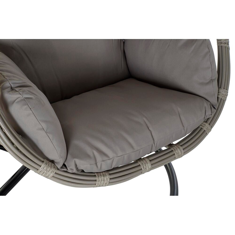 Garden sofa DKD Home Decor Grey Polyester synthetic rattan Aluminium (90 x 70 x 110 cm) (92 x 70 x 113 cm)