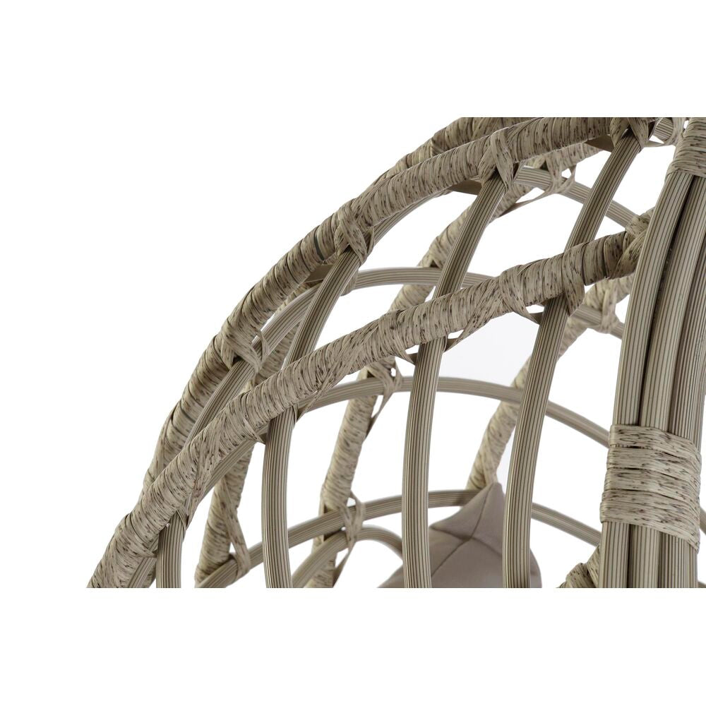 Fauteuil de Jardin Oeuf Suspendu Home Decor Gris Polyester rotin synthétique Aluminium (90 x 70 x 110 cm) (92 x 70 x 113 cm)