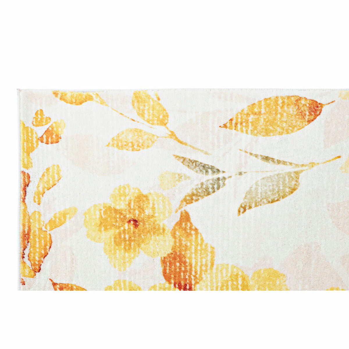 Tapis Shabby Chic Fleurs Jaunes Home Decor Polyester et Coton  (200 x 290 x 0.5 cm)
