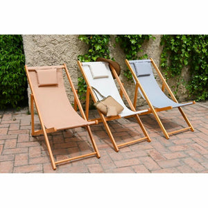 Sun-lounger DKD Home Decor Brown Natural Polyester MDF (57,5 x 113 x 77 cm)