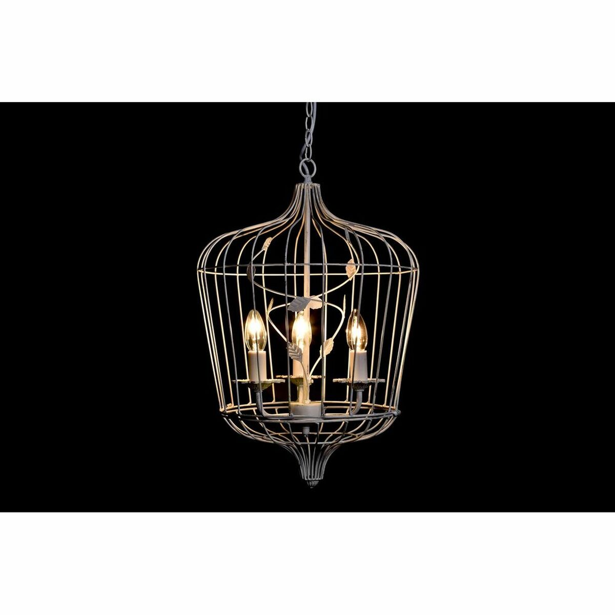 Lámpara Colgante Diseño Bird Cage Home Decor 25W Blanco 220 V (37 x 37 x 55 cm)