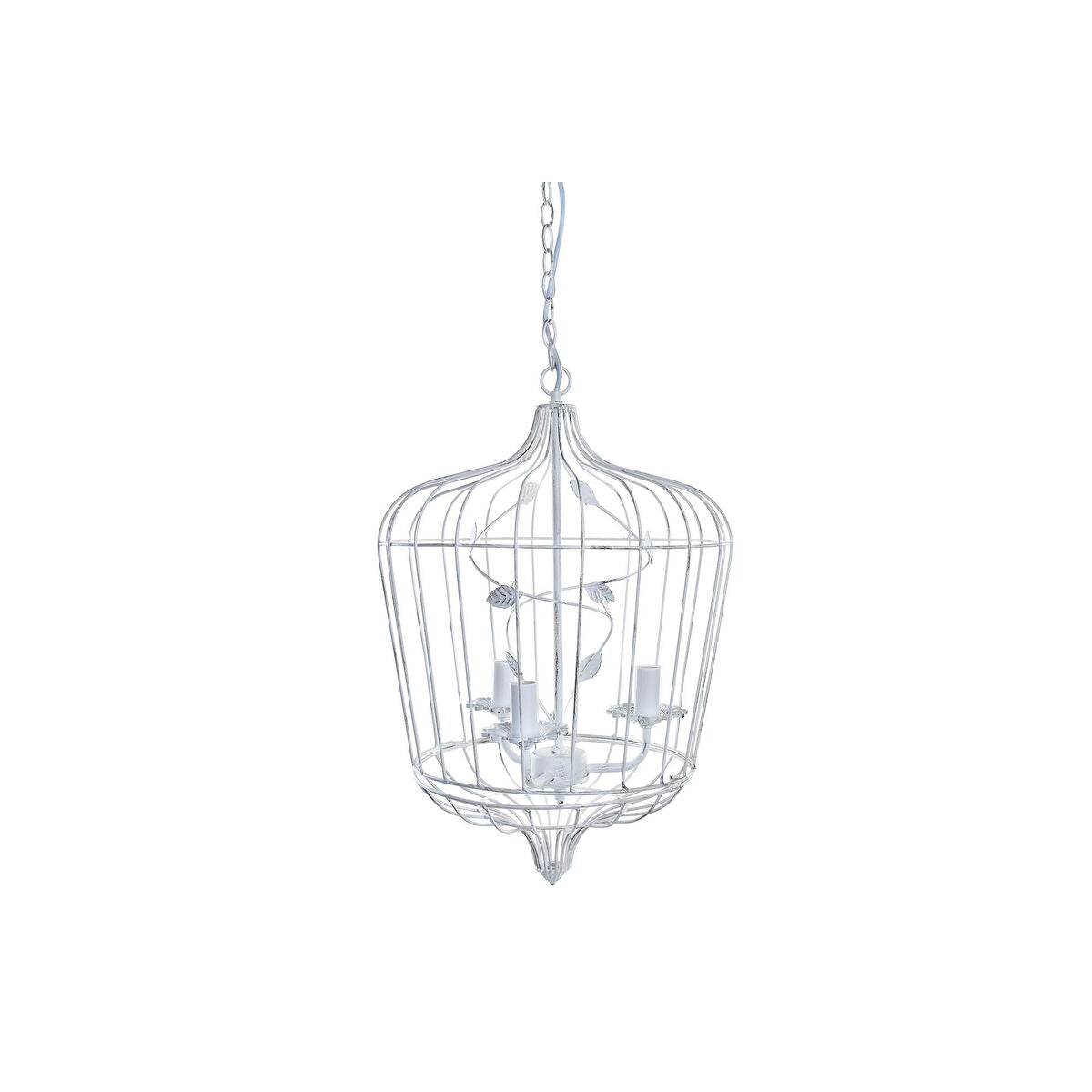 Lámpara Colgante Diseño Bird Cage Home Decor 25W Blanco 220 V (37 x 37 x 55 cm)