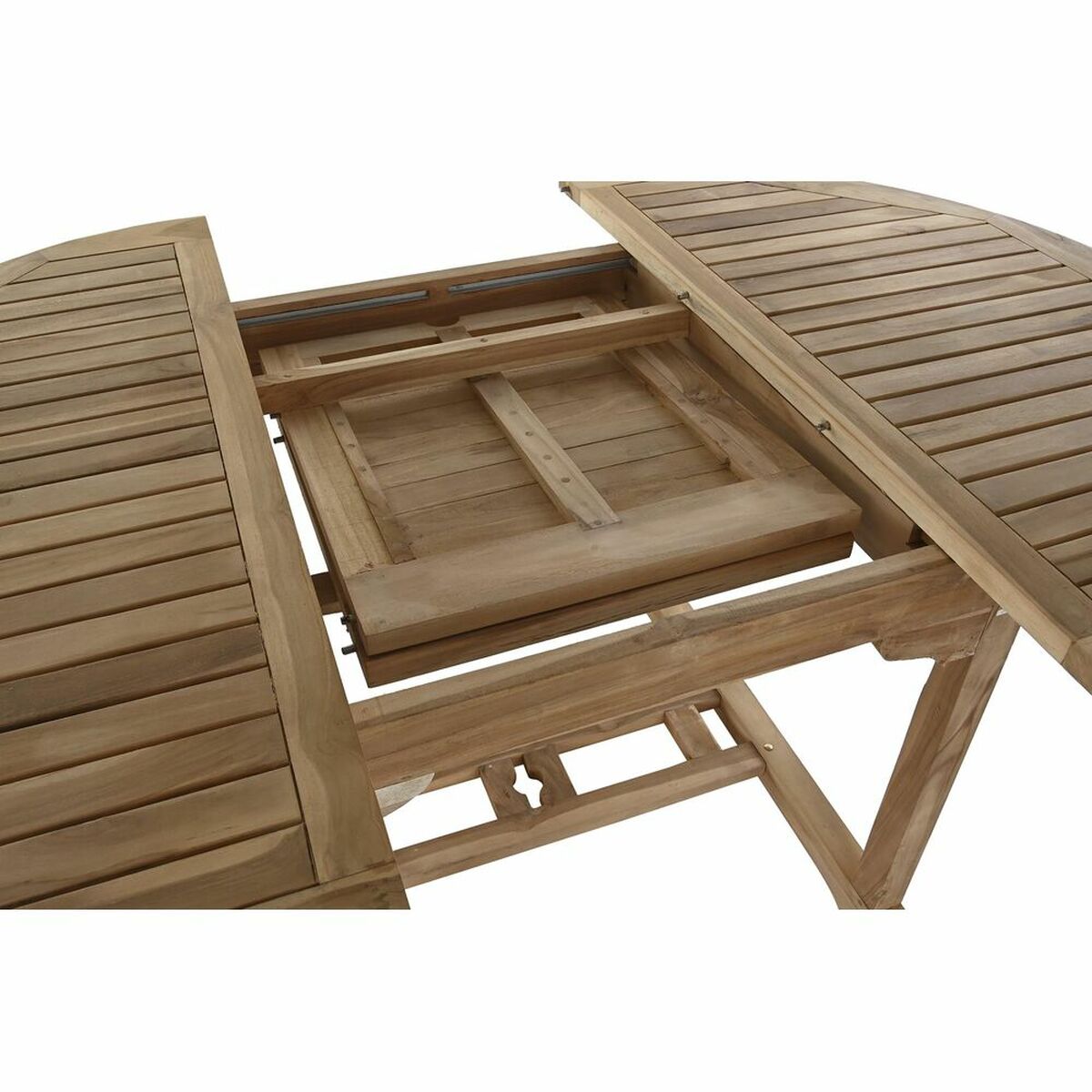 Table set with 4 chairs DKD Home Decor Green Teak (120 x 120 x 75 cm) (5 pcs)  