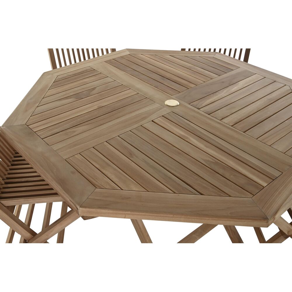 Ensemble Table de Jardin + 6 Chaises Design Bali Home Decor Teck (120 x 120 x 75 cm) (7 pcs)