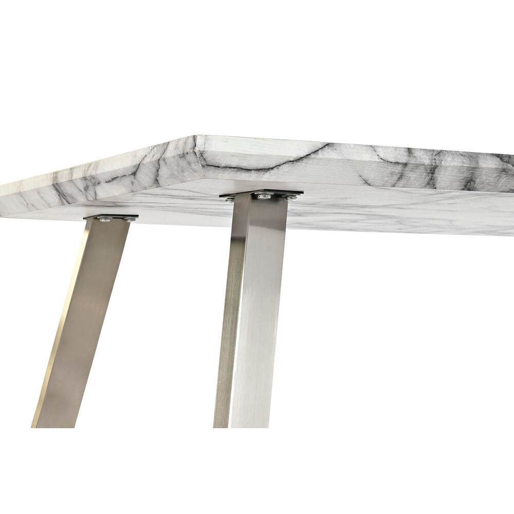Designer Coffee Table Imitation Marble Home Decor MDF Steel (120 x 60 x 44 cm)