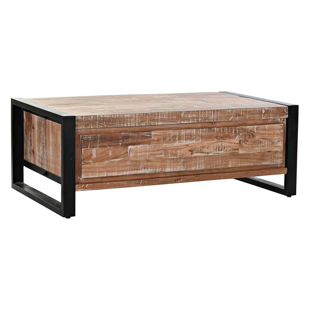 Table Basse Design Industriel Home Decor Métal Acacia (110 x 60 x 40 cm)