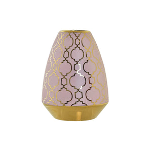 Vase DKD Home Decor Porcelain Pink Golden Oriental (18 x 18 x 24 cm)