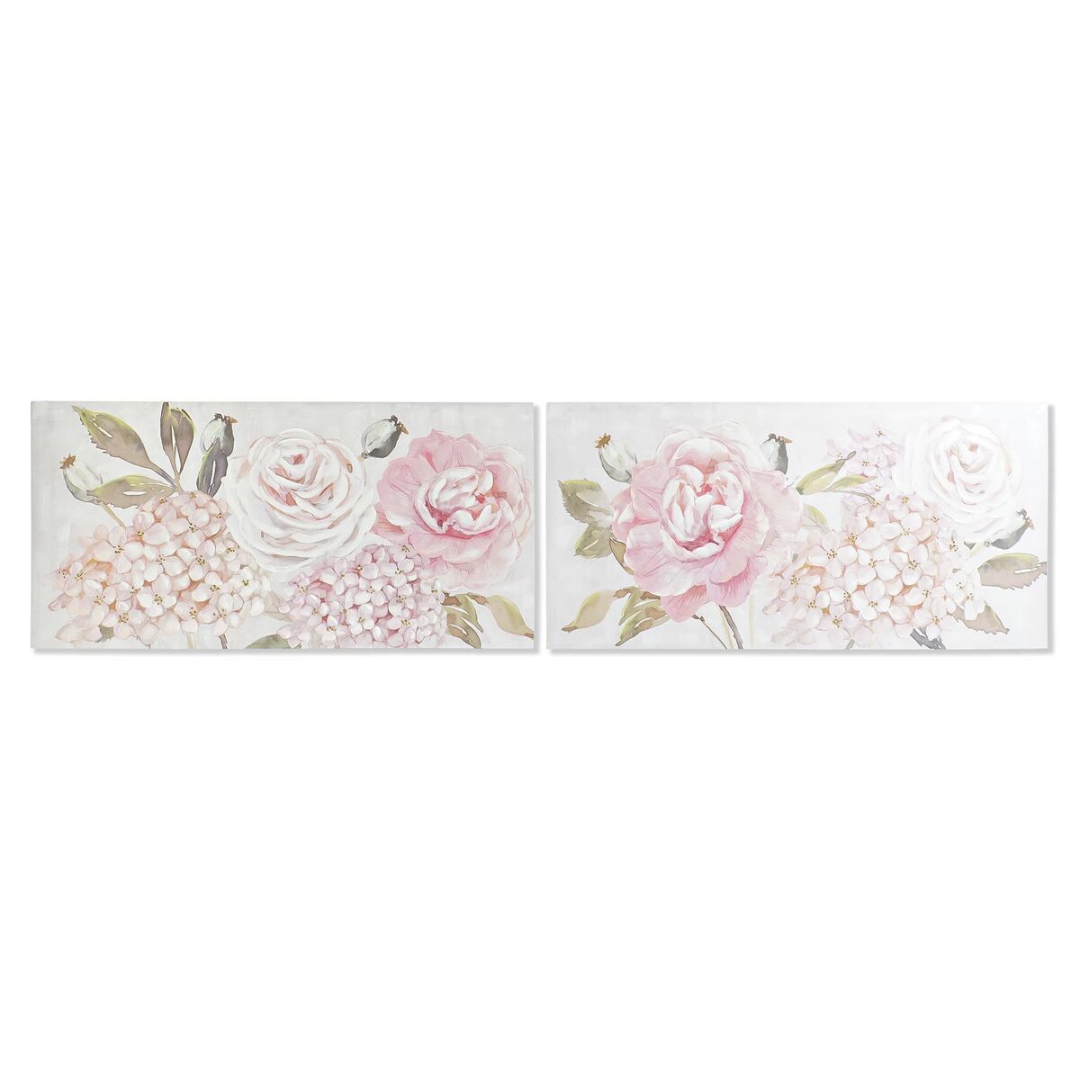 Cadre DKD Home Decor Fleurs Shabby Chic (120 x 3 x 60 cm) (2 Unités)