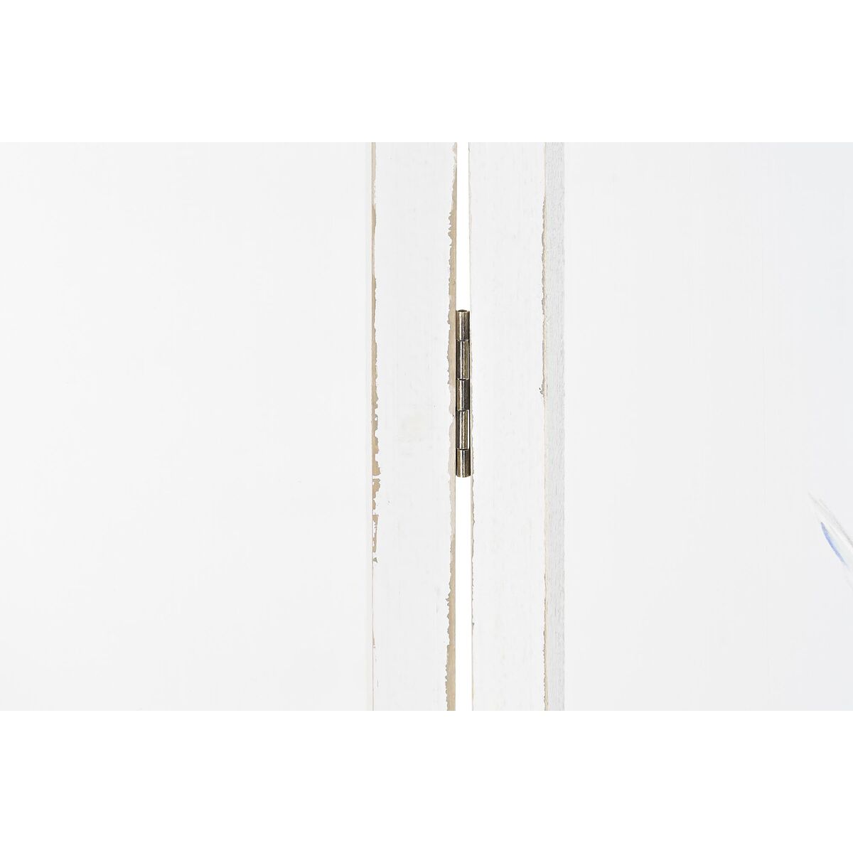 Biombo Diseño Pájaro Tropical Blanco Decoración Hogar Madera y Nylon (150 x 2 x 180 cm) 