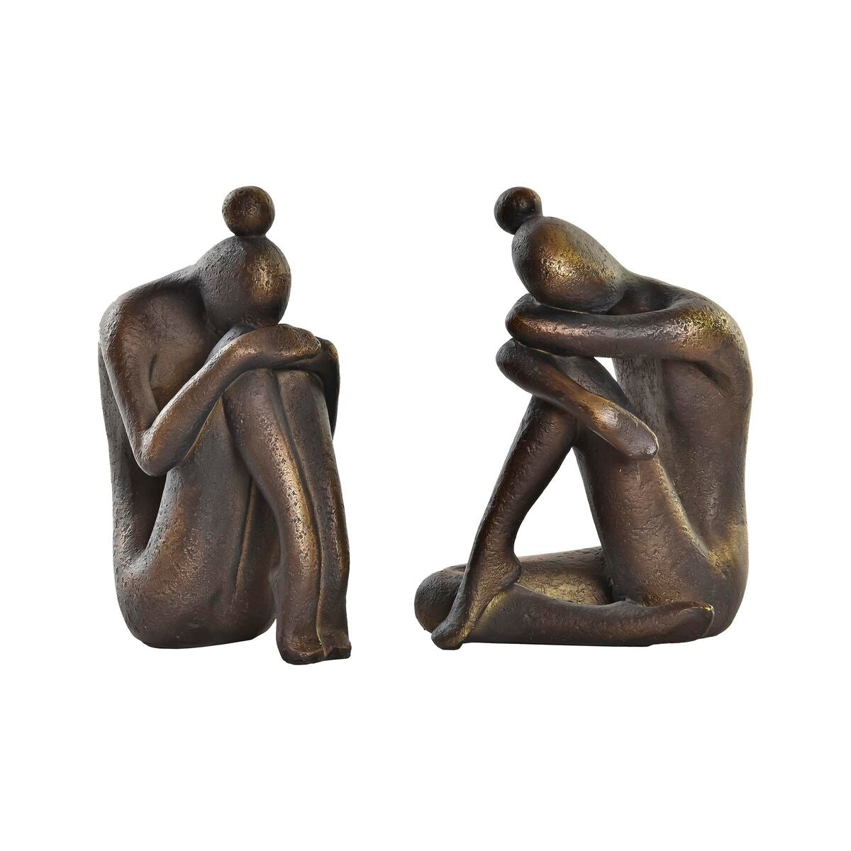 Bookend DKD Home Decor Copper Lady Resin (11 x 8 x 15,5 cm)