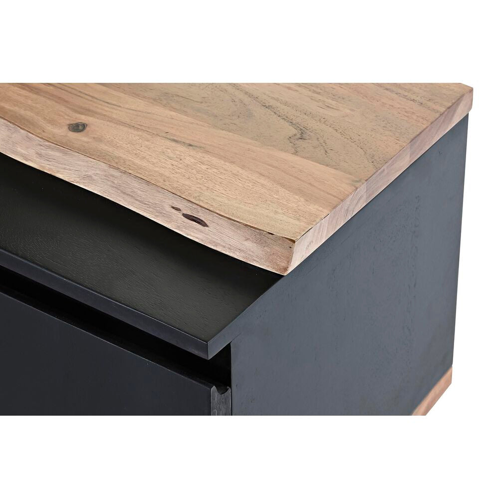 TV furniture DKD Home Decor Black Mango wood (145 x 50 x 45 cm)