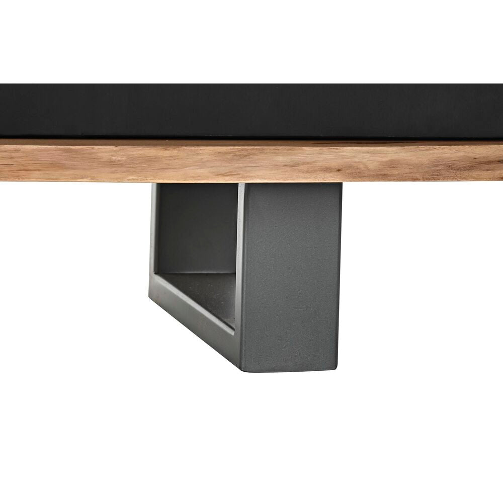 Mueble TV de diseño Loft Home Decor Madera de mango y metal negro (145 x 50 x 45 cm)