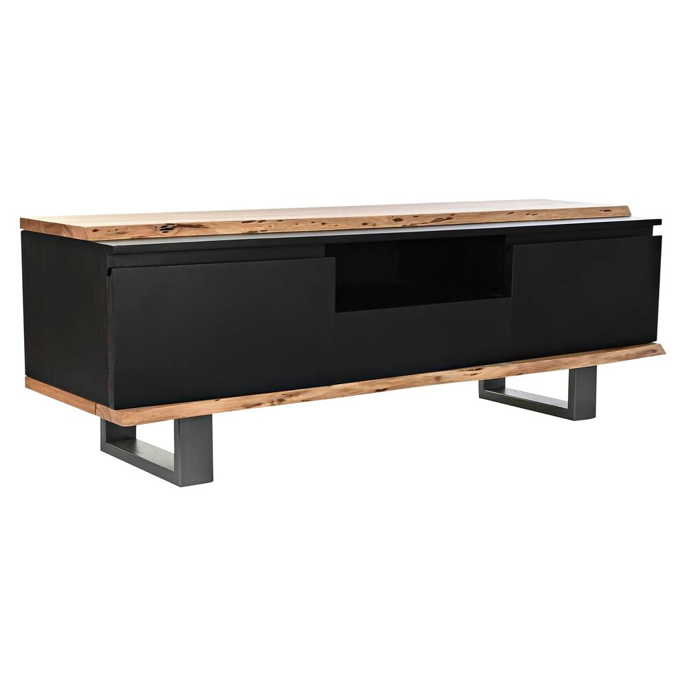 Mueble TV de diseño Loft Home Decor Madera de mango y metal negro (145 x 50 x 45 cm)