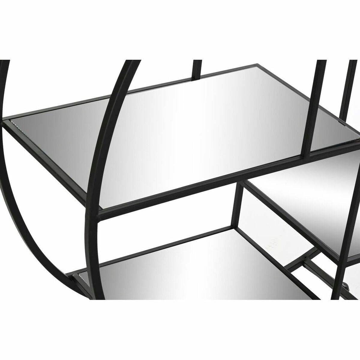 Estantería Estilo Loft Home Decor Espejo Metal Negro 4 Baldas (95 x 27 x 105 cm)