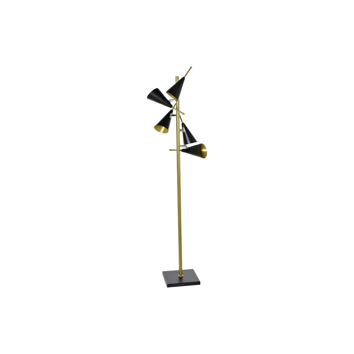Lámpara de Pie de Diseño Abstracto Home Decor Black Gold Metal (36 x 36 x 160 cm)