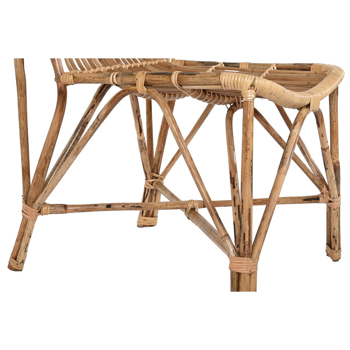 Dining Chair DKD Home Decor Rattan Bamboo (47 x 47 x 83 cm)