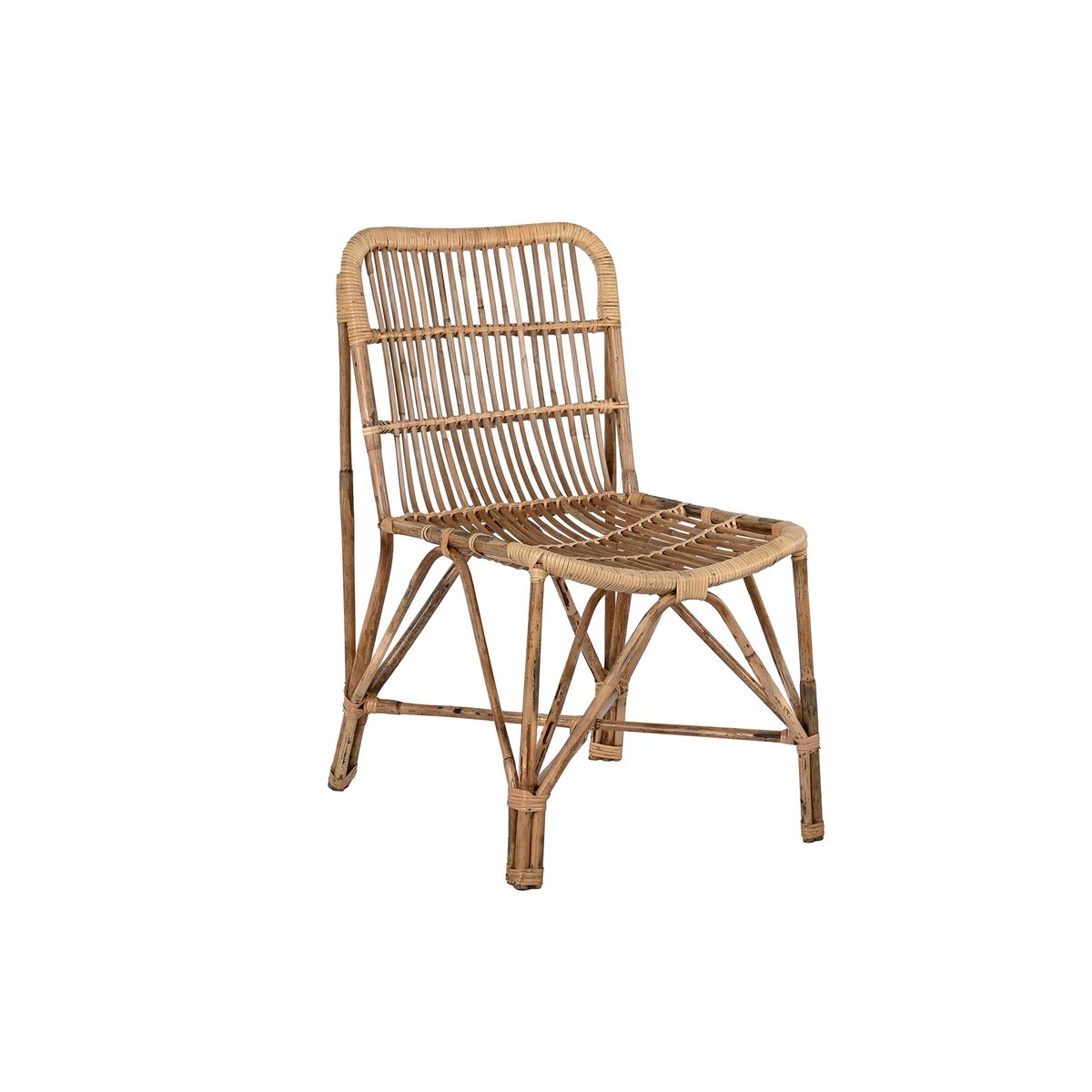 Dining Chair DKD Home Decor Rattan Bamboo (47 x 47 x 83 cm)