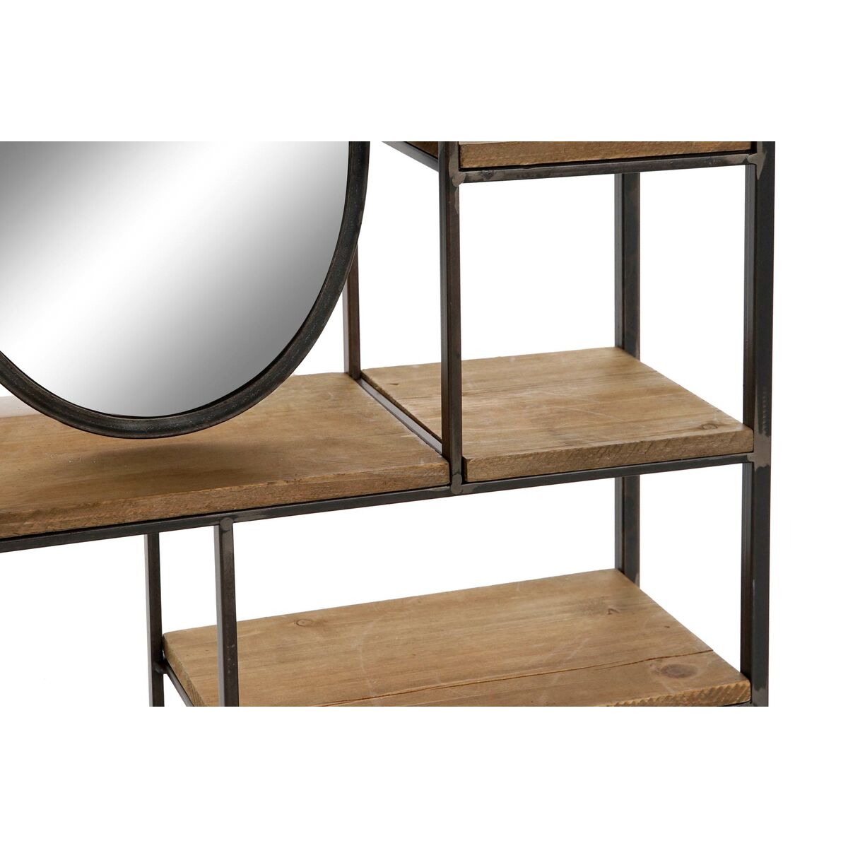Estantería Diseño Loft Espejo Home Decor 39,5 x 13,5 x 60 cm Metal Madera MDF 